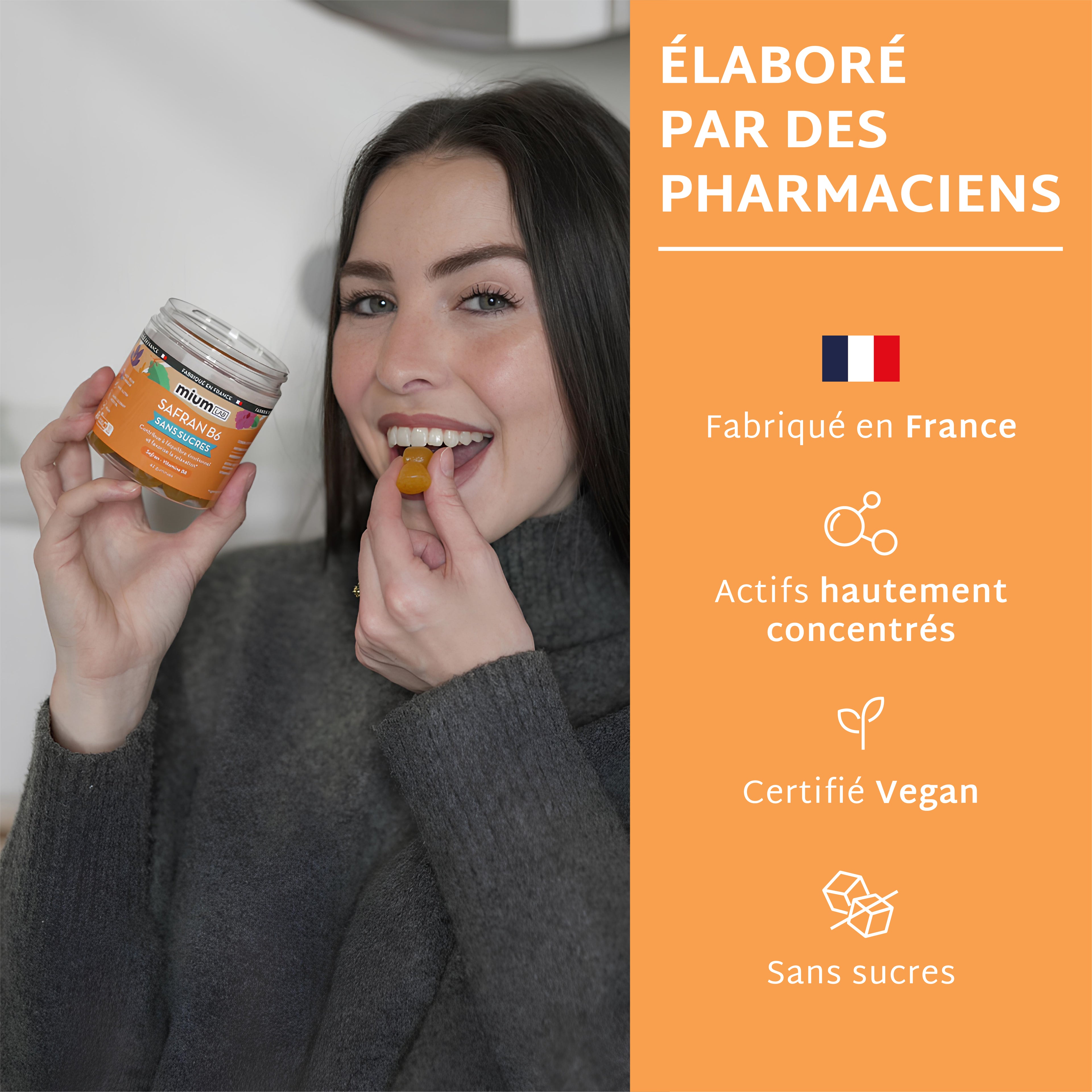 Gummies SAFRAN B6 SANS SUCRES | Équilibre émotionnel | 21 jours 🌺