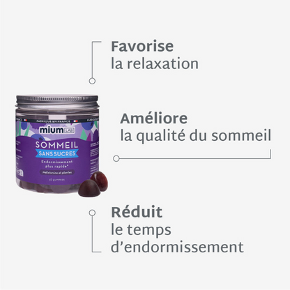 Gummies SOMMEIL SANS SUCRES | Qualité du sommeil | 21 jours