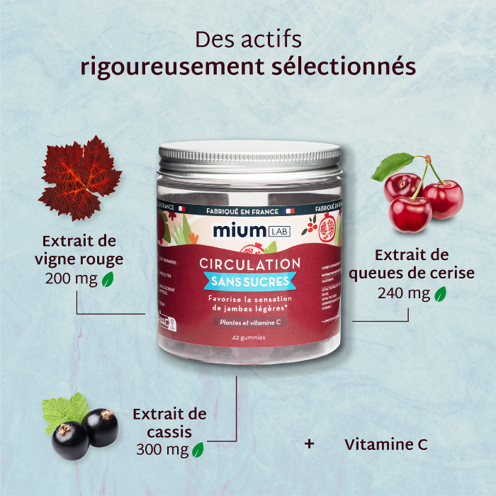 Gummies CIRCULATION SANS SUCRES | Jambes lourdes | 21 jours