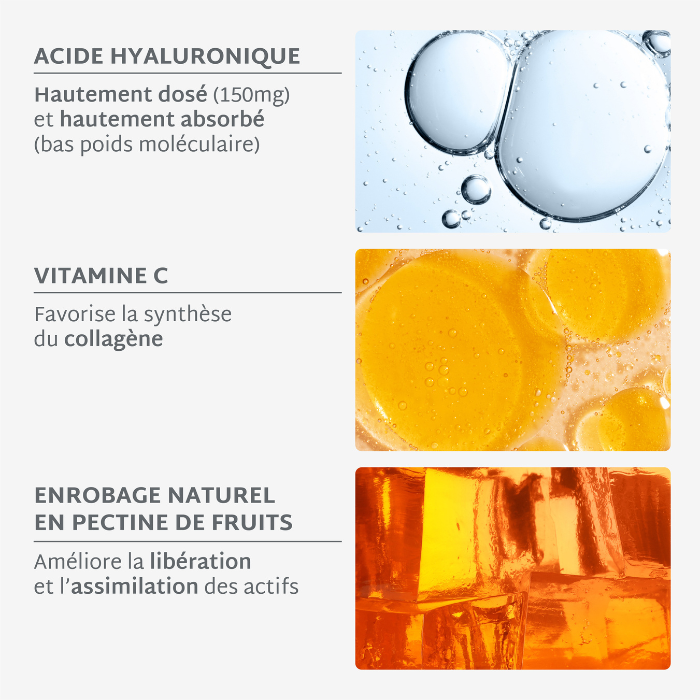 Gummies Acide Hyaluronique SANS SUCRES | Hydrate la peau | 21 jours